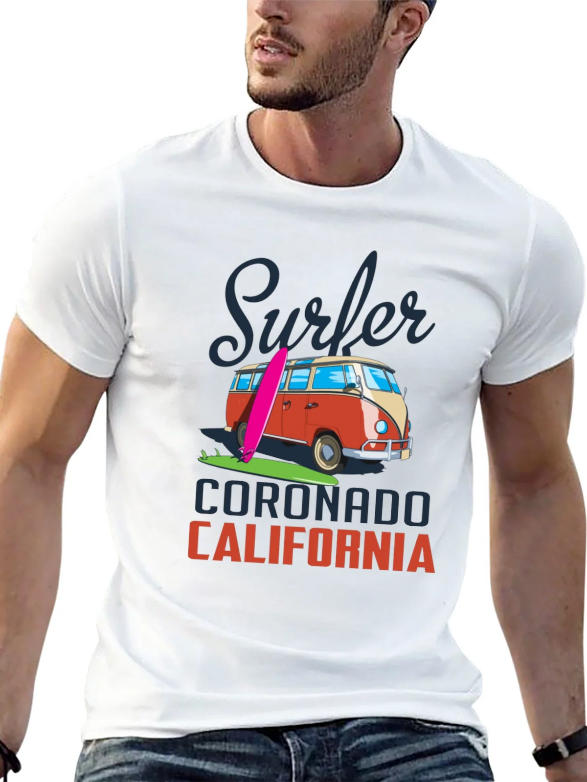 Surfer Coronado California T-Shirt Retro Van product image 11