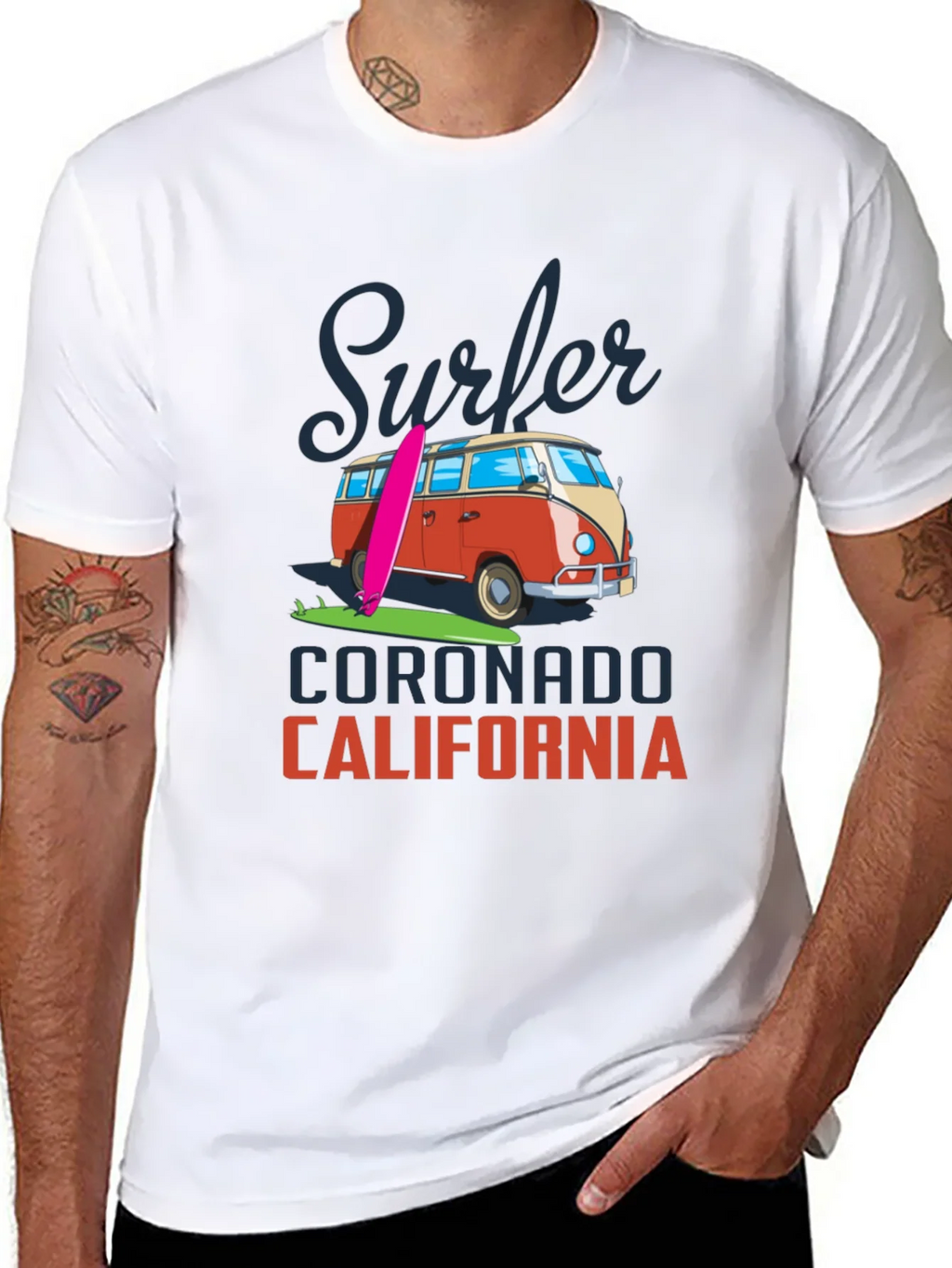 Surfer Coronado California T-Shirt Retro Van product image 7