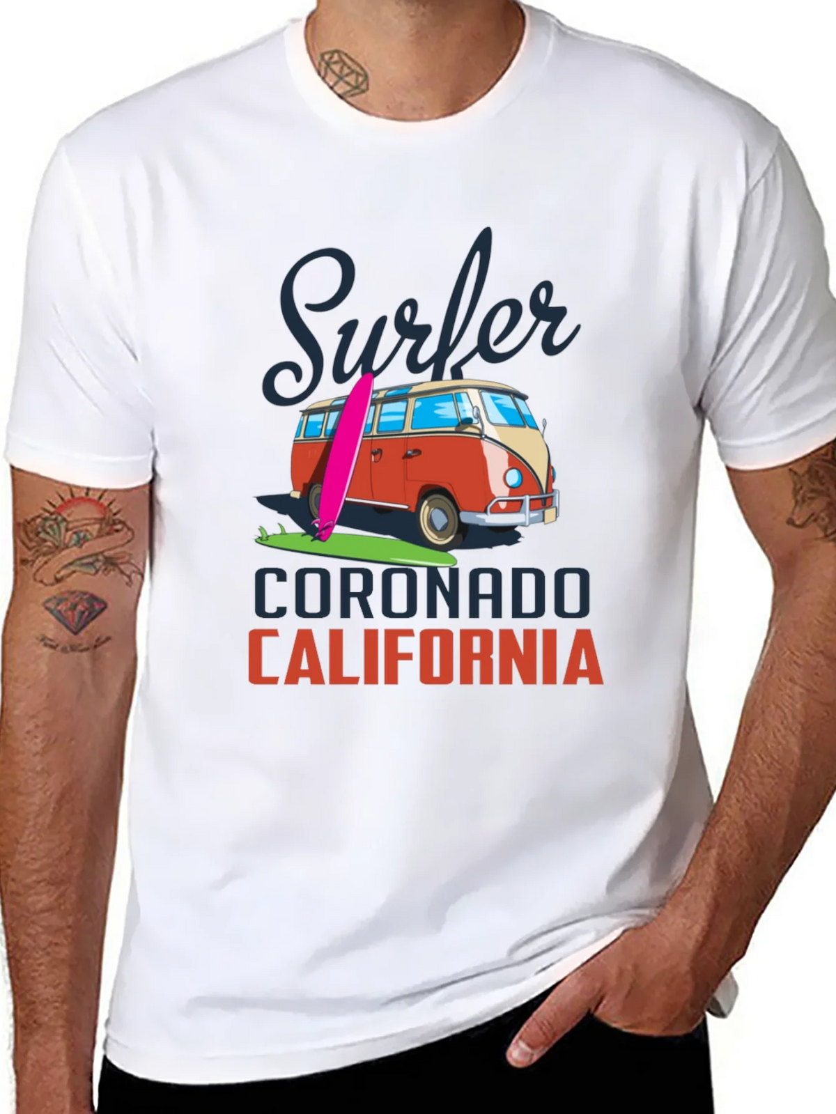 Surfer Coronado California T-Shirt Retro Van product image 7
