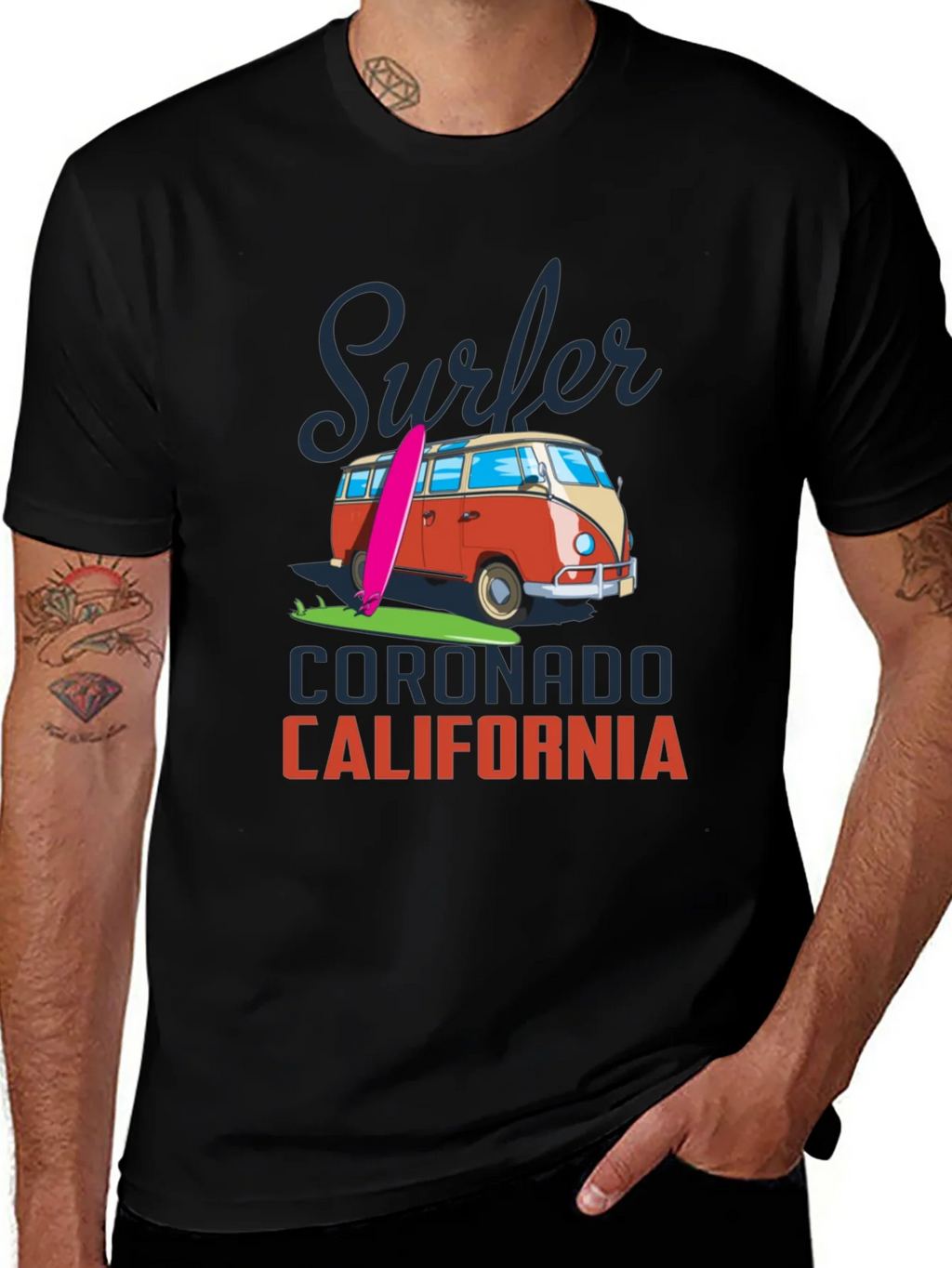 Surfer Coronado California T-Shirt Retro Van product image 1