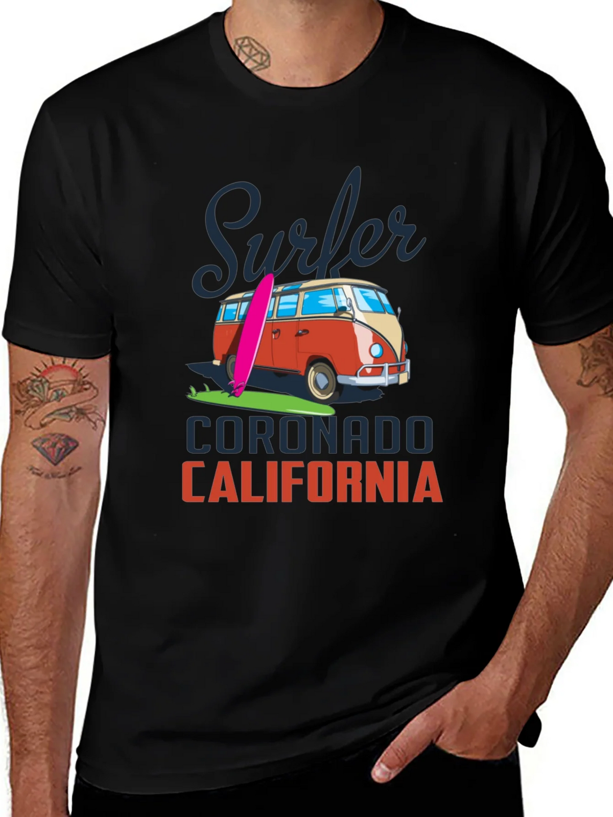 Surfer Coronado California T-Shirt Retro Van product image 1