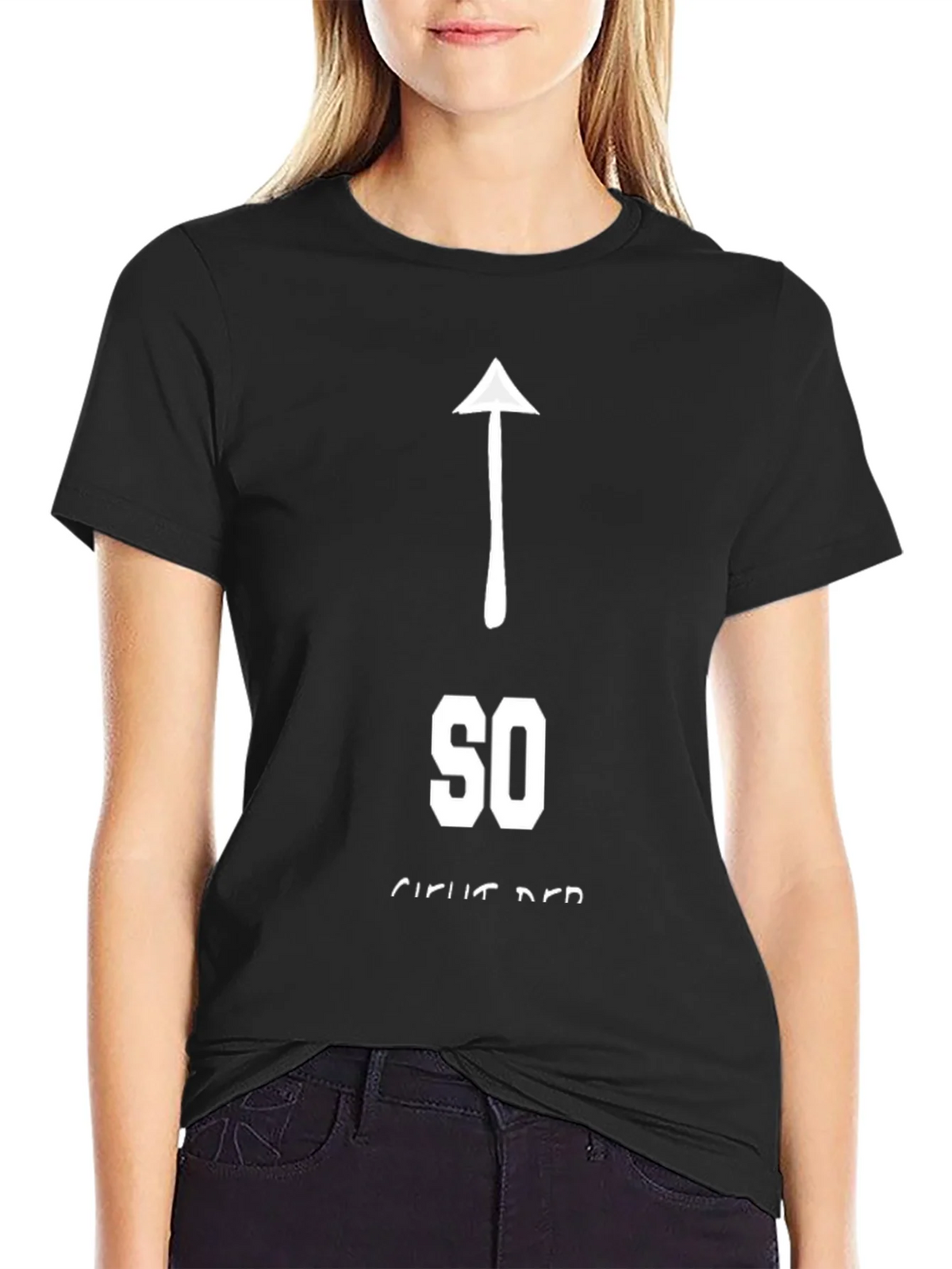 Funny Sarcastic So Direct T-Shirt - Arrow Up Graphic Tee product image 2