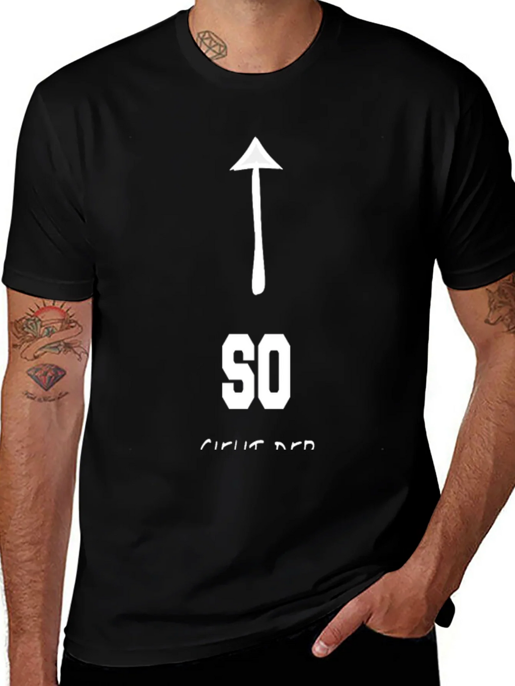 Funny Sarcastic So Direct T-Shirt - Arrow Up Graphic Tee product image 1