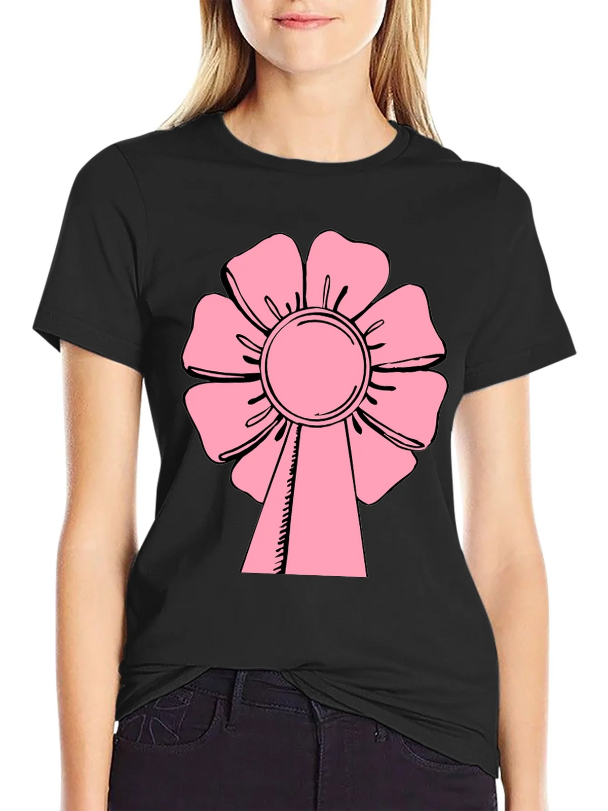 Pink Flower T-Shirt - Casual Wear product image 2