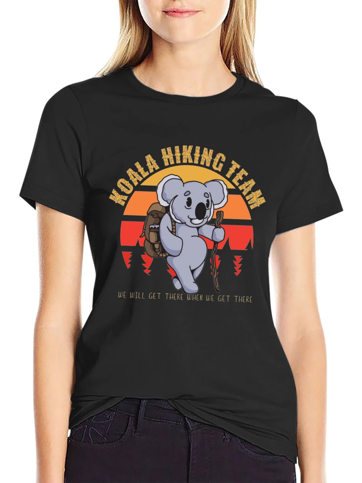 Koala Hiking Team Black T-Shirt product image 2