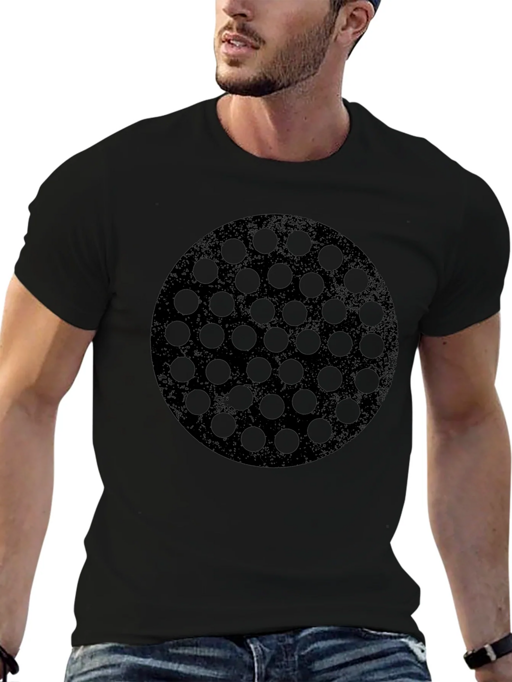 Abstract Geometric Pattern T-Shirt - Mens Black Tee product image 6