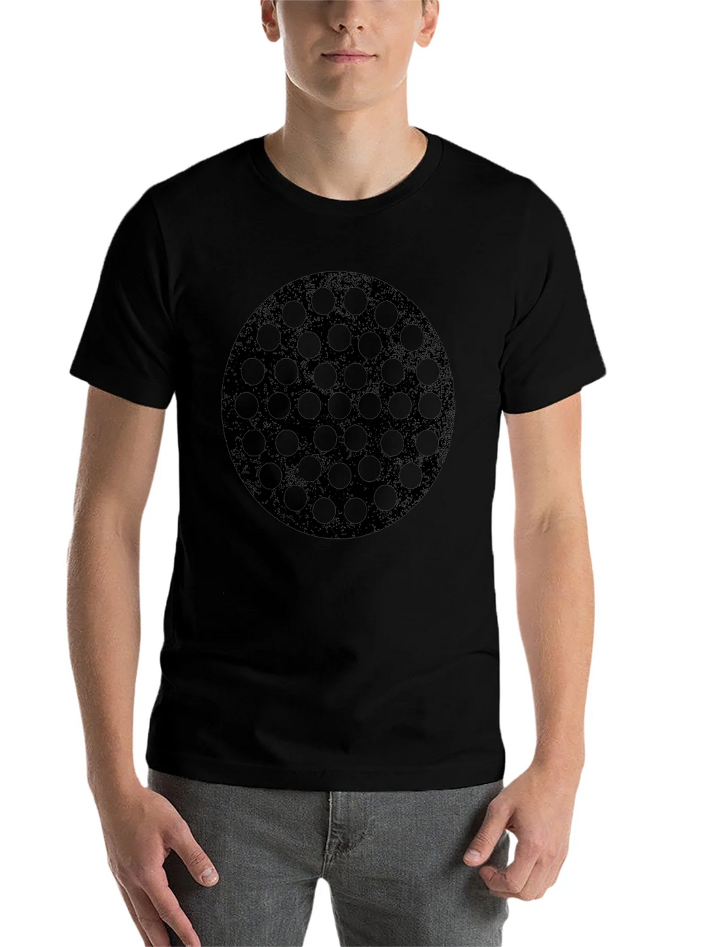 Abstract Geometric Pattern T-Shirt - Mens Black Tee product image 4