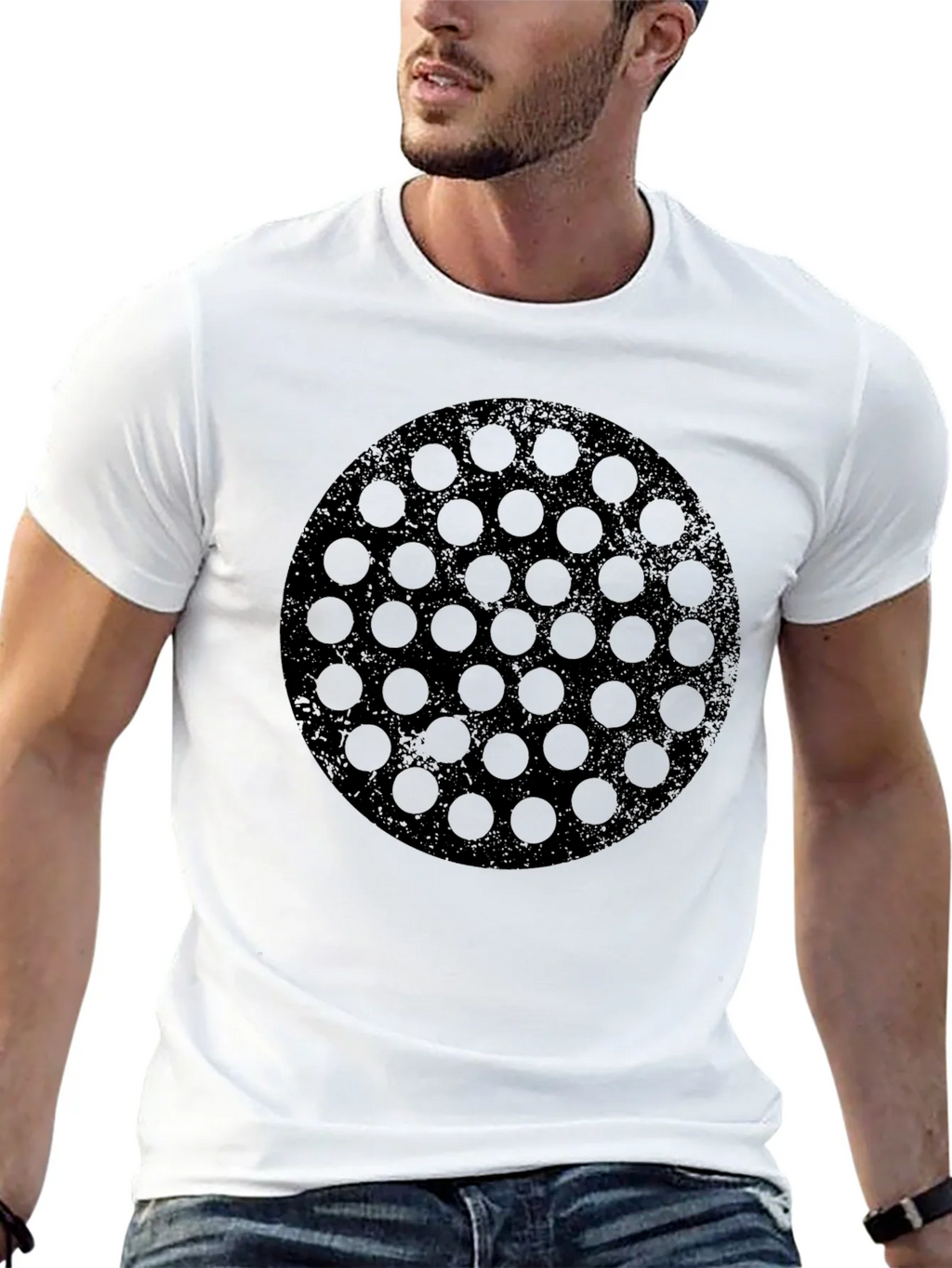 Abstract Geometric Pattern T-Shirt - Mens Black Tee product image 12