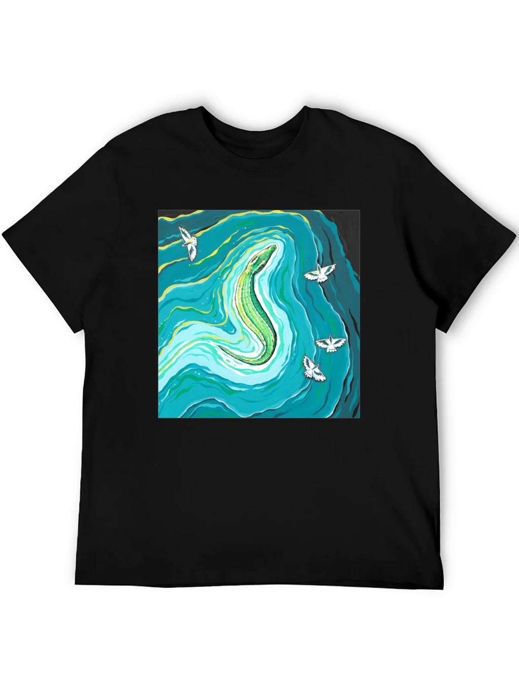 Reptile River Graphic Tee - Mens Black T-Shirt product image 5