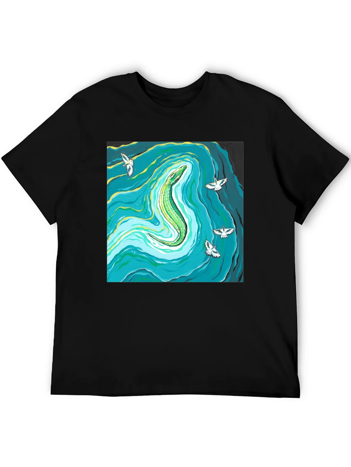 Reptile River Graphic Tee - Mens Black T-Shirt product image 5