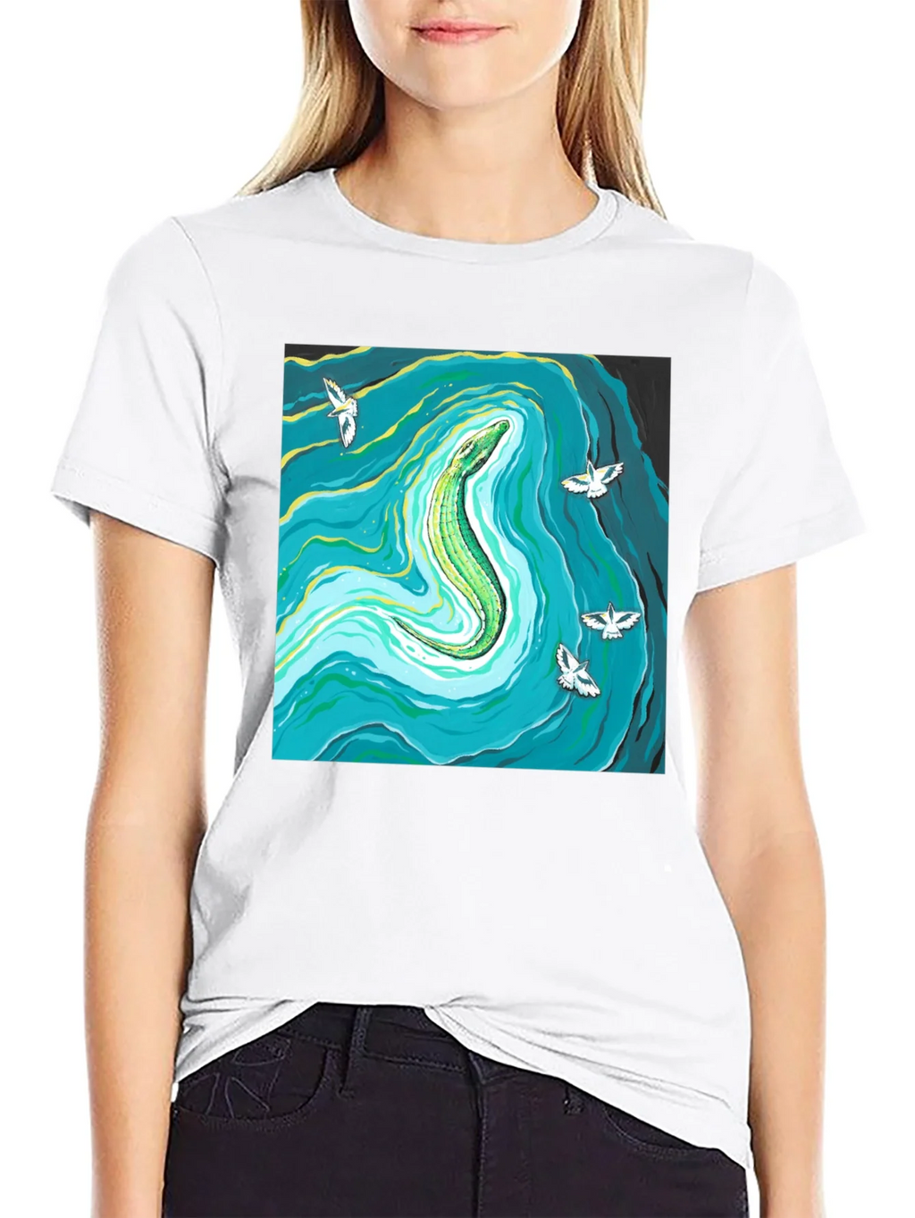 Reptile River Graphic Tee - Mens Black T-Shirt product image 8