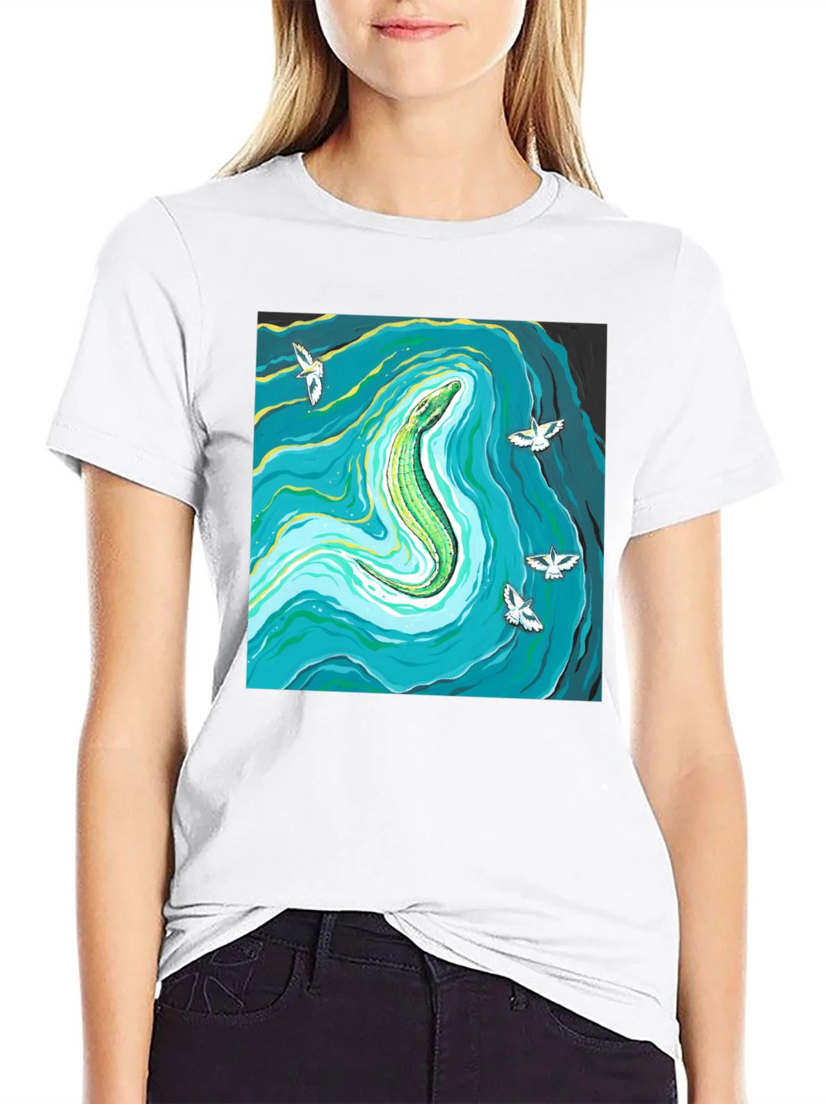 Reptile River Graphic Tee - Mens Black T-Shirt product image 8
