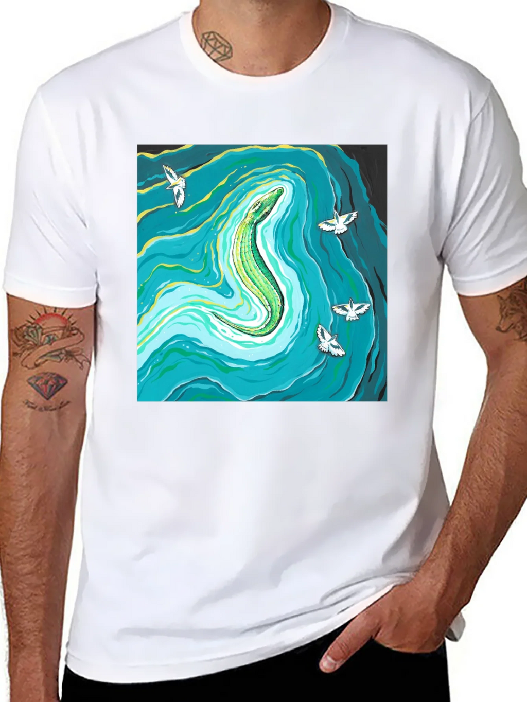 Reptile River Graphic Tee - Mens Black T-Shirt product image 7