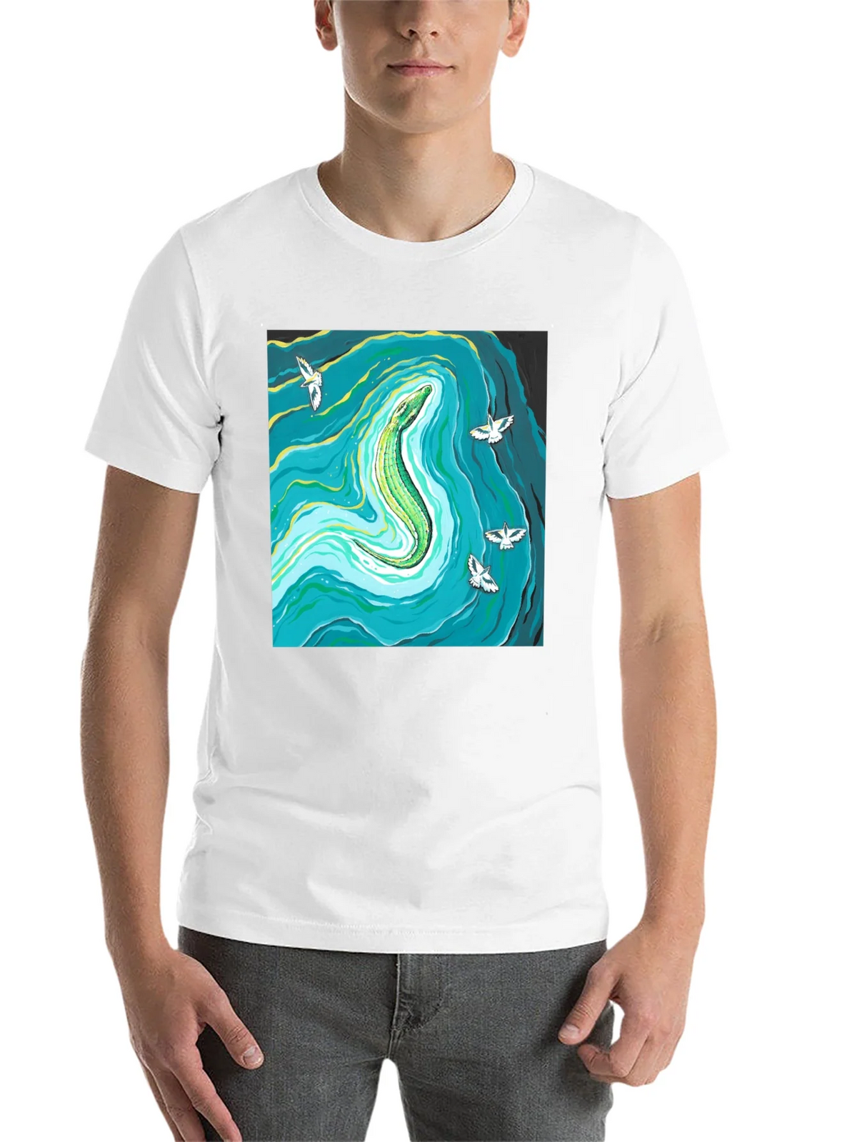 Reptile River Graphic Tee - Mens Black T-Shirt product image 10