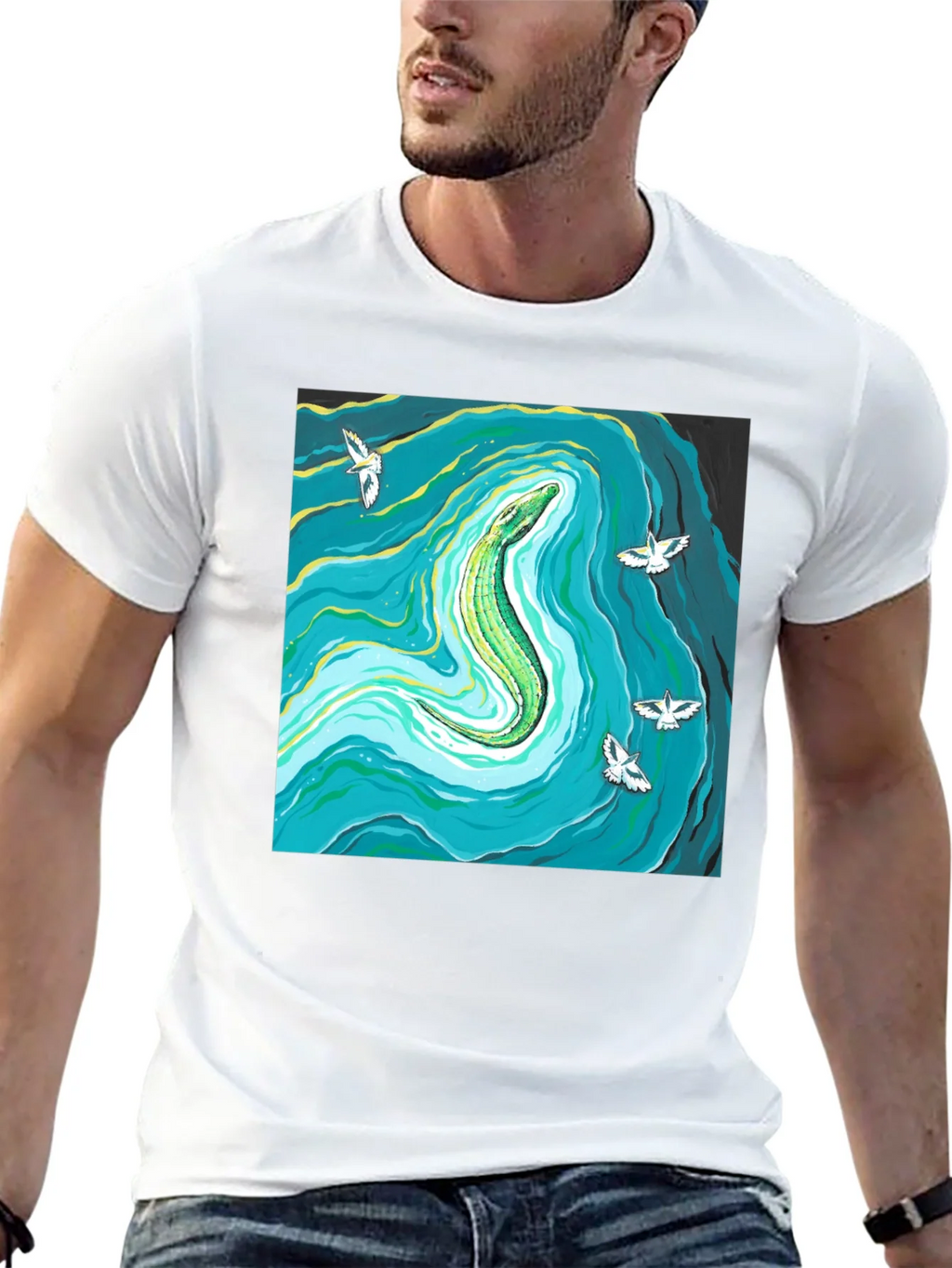 Reptile River Graphic Tee - Mens Black T-Shirt product image 12