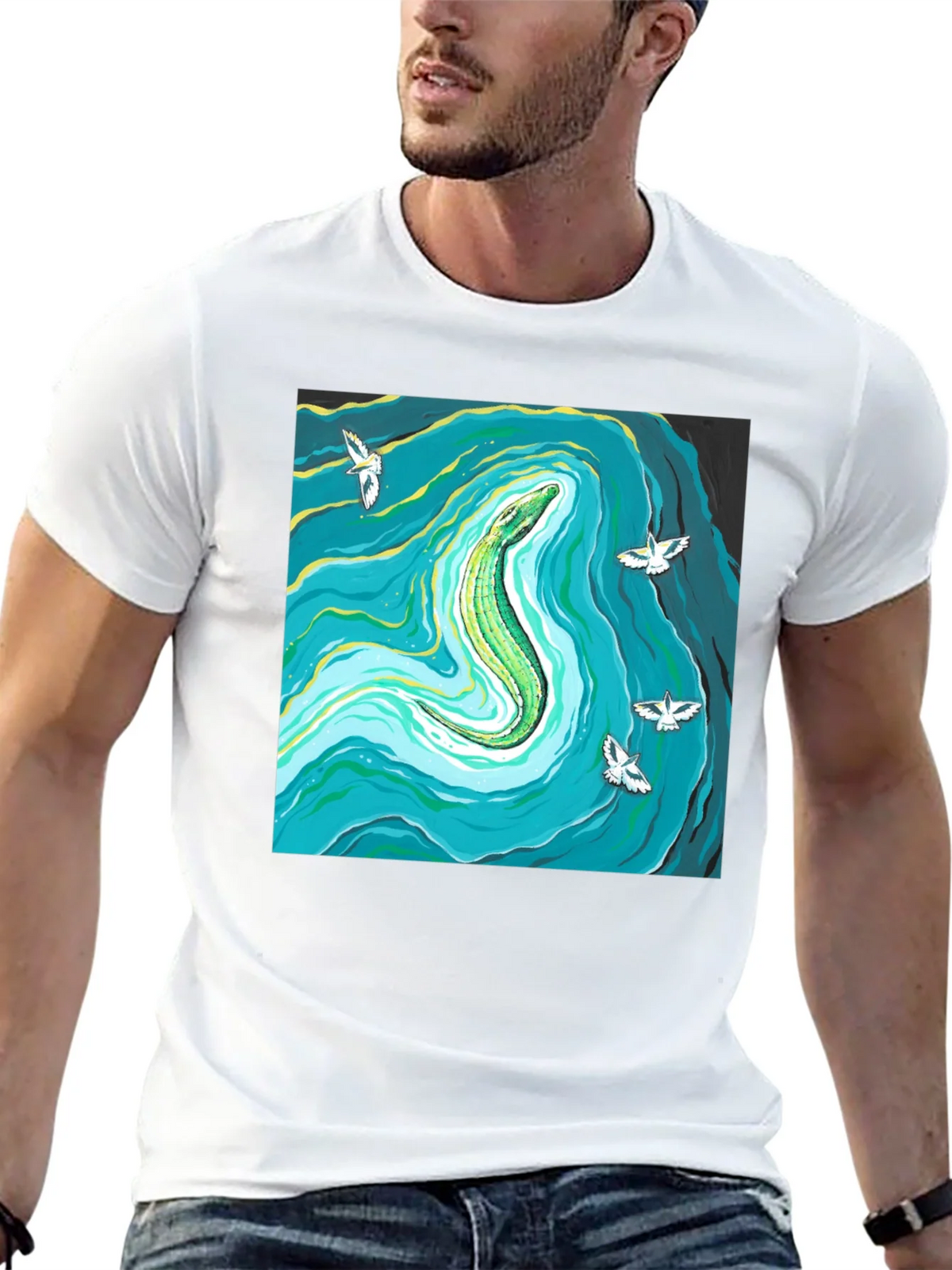 Reptile River Graphic Tee - Mens Black T-Shirt product image 12