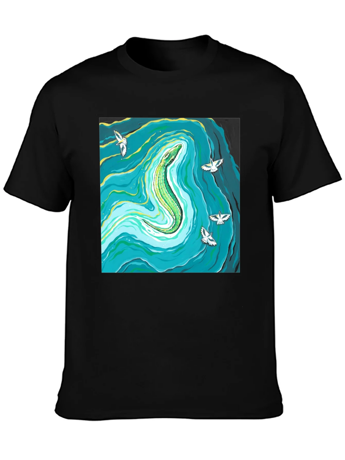 Reptile River Graphic Tee - Mens Black T-Shirt product image 3
