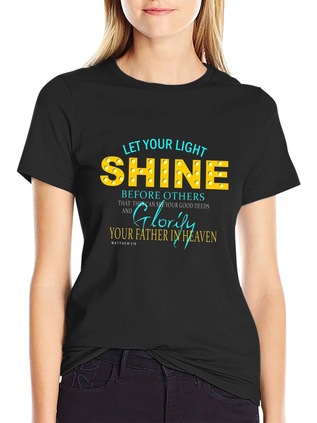 Let Your Light Shine Christian T-Shirt product image 2