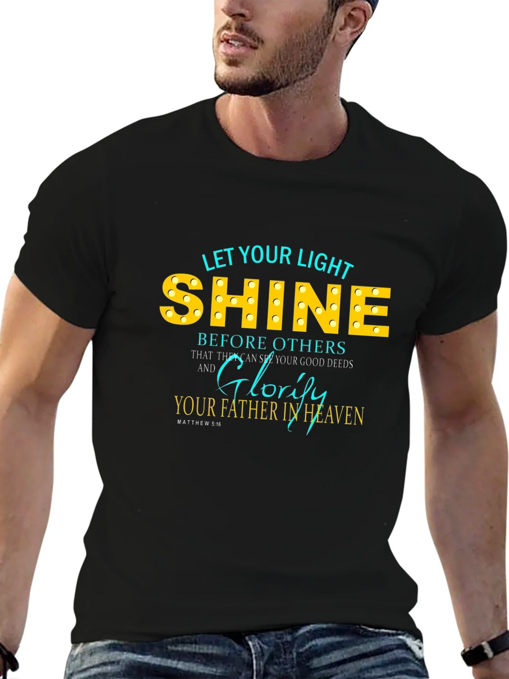 Let Your Light Shine Christian T-Shirt product image 6