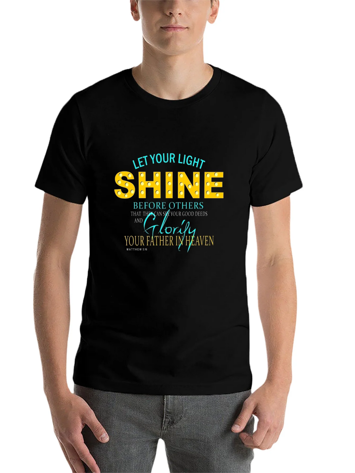 Let Your Light Shine Christian T-Shirt product image 4