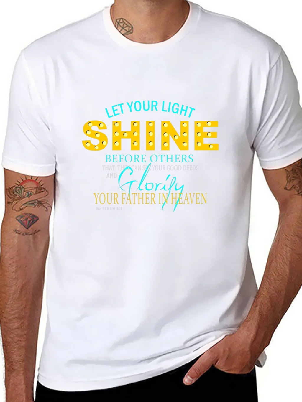 Let Your Light Shine Christian T-Shirt product image 7