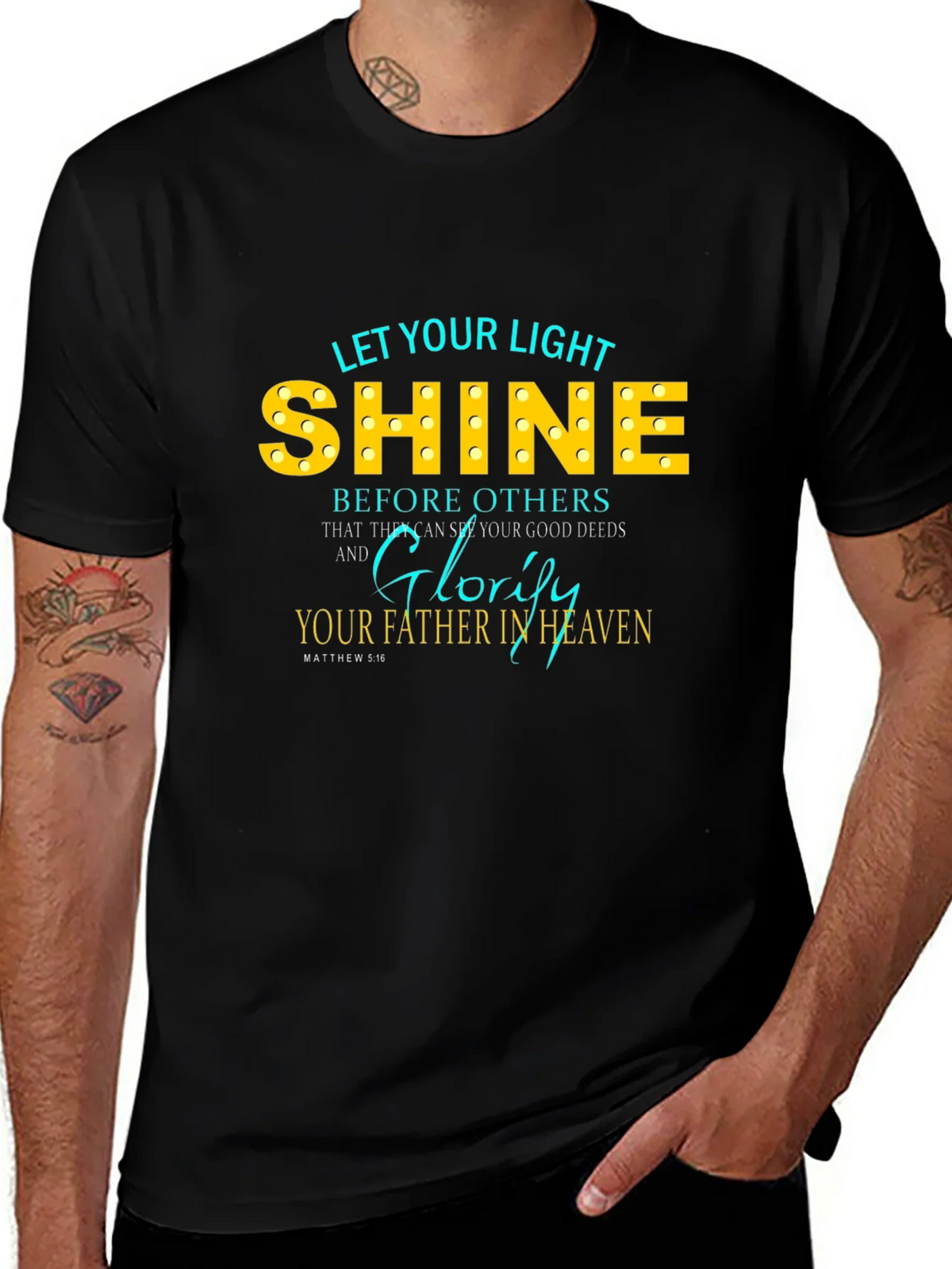 Let Your Light Shine Christian T-Shirt product image 1