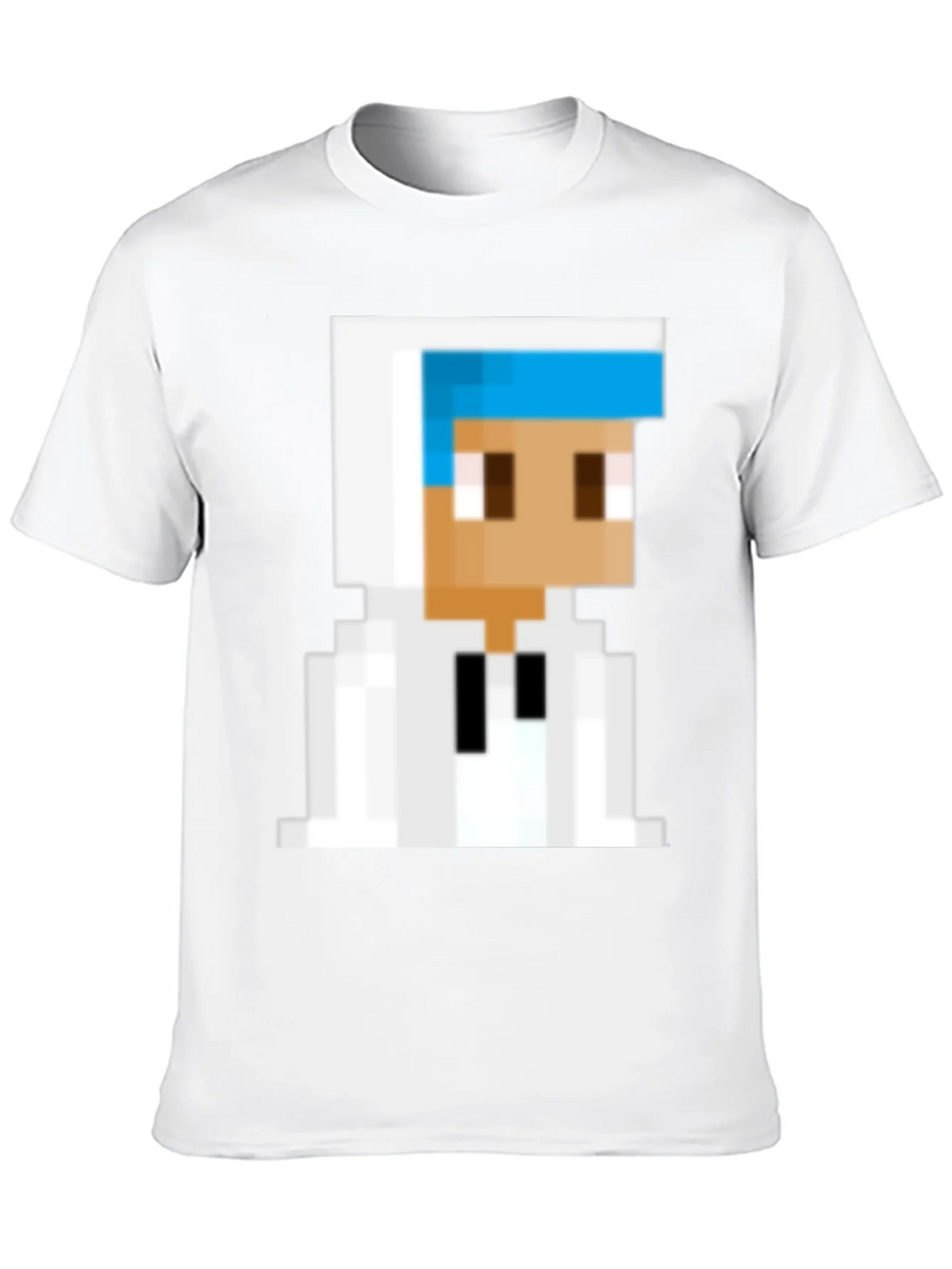 Pixelated Character Graphic Tee - Black Cotton Blend product image 9