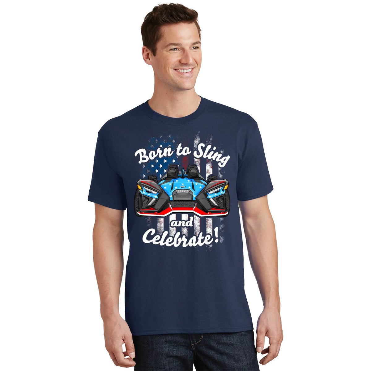 Slingshot Driver 4th Of July American Flag T-Shirt product image 1
