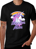 Unicorn Mom Graphic T-Shirt - Cute Rainbow Design product image 1