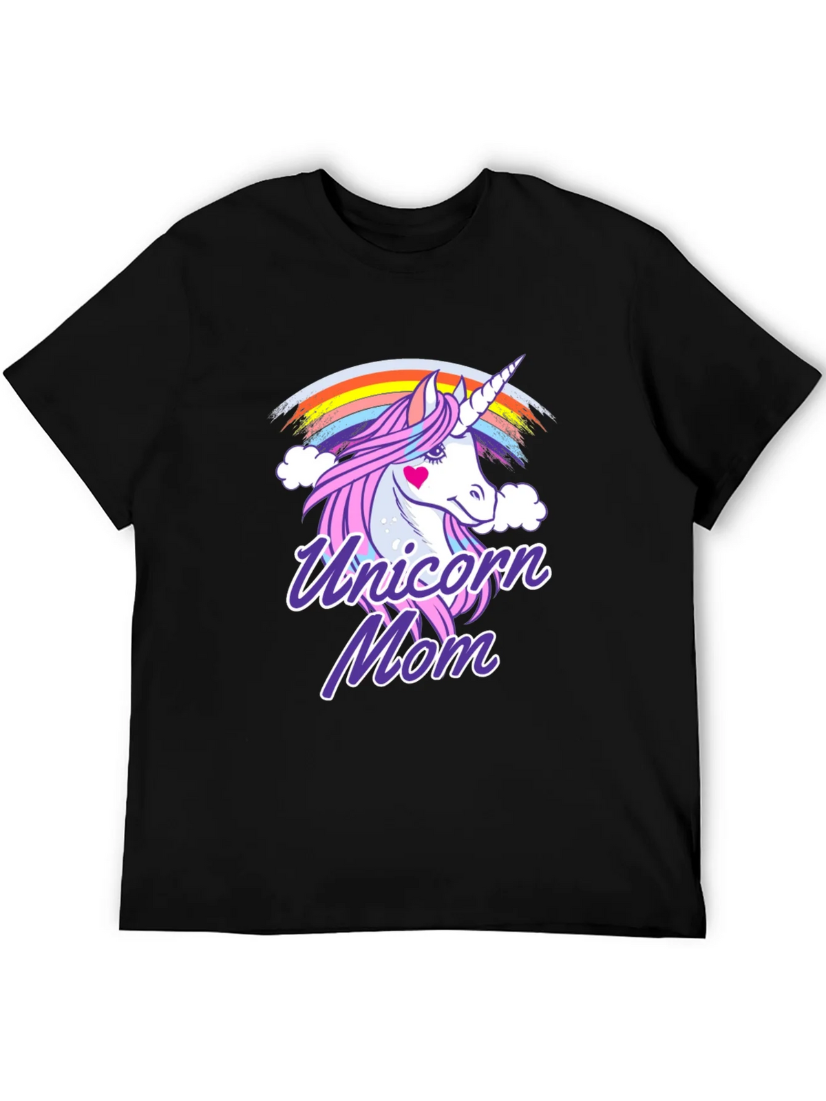 Unicorn Mom Graphic T-Shirt - Cute Rainbow Design product image 5