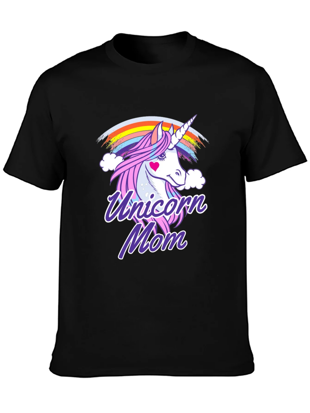 Unicorn Mom Graphic T-Shirt - Cute Rainbow Design product image 3