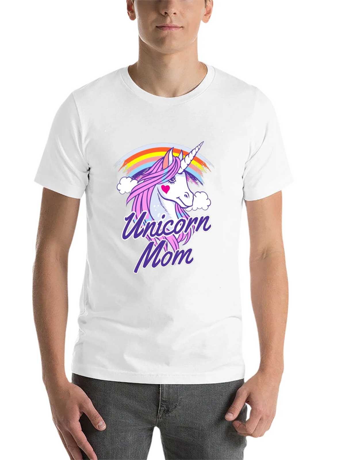 Unicorn Mom Graphic T-Shirt - Cute Rainbow Design product image 10