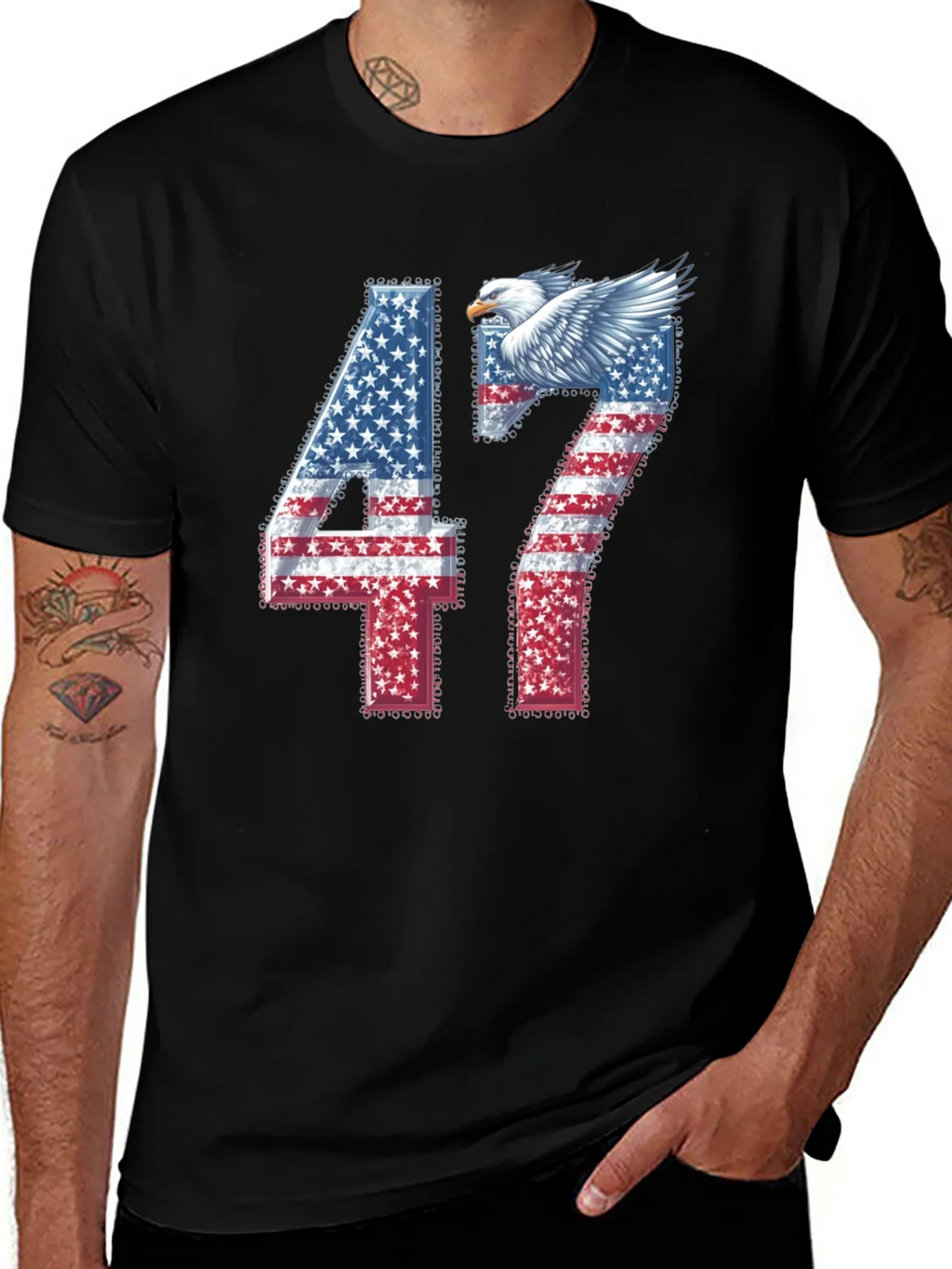 American Flag Eagle 47 Graphic Tee product image 1