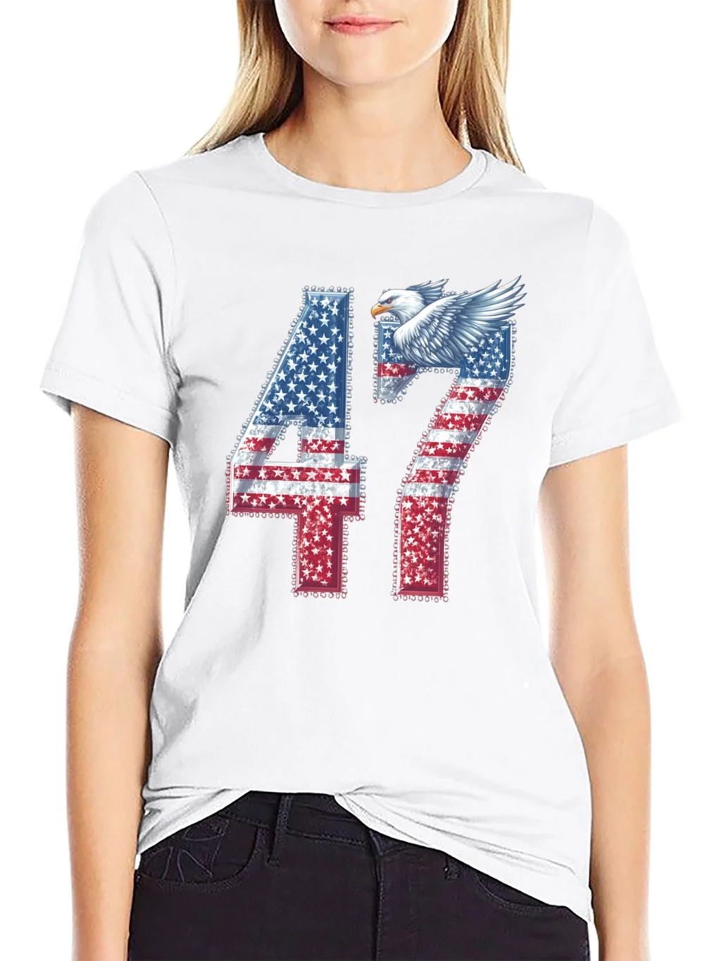 American Flag Eagle 47 Graphic Tee product image 8