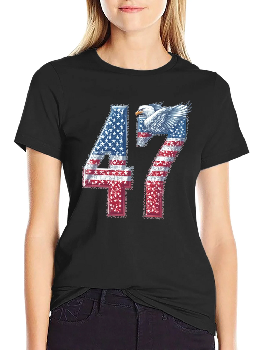 American Flag Eagle 47 Graphic Tee product image 2