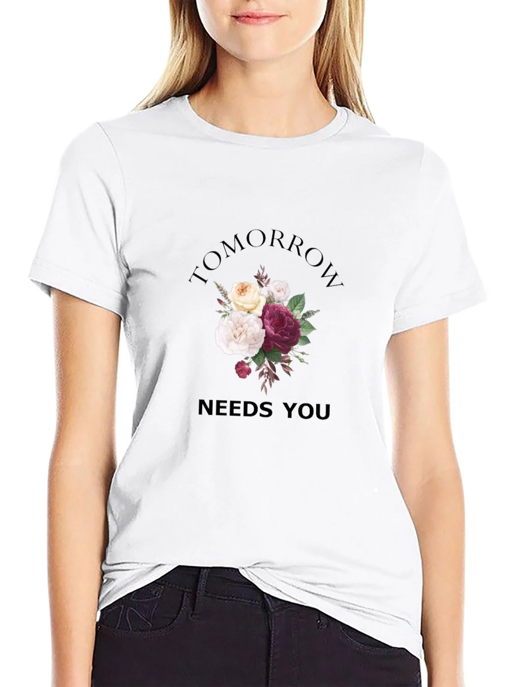 Floral Tomorrow Needs You Graphic Tee product image 8