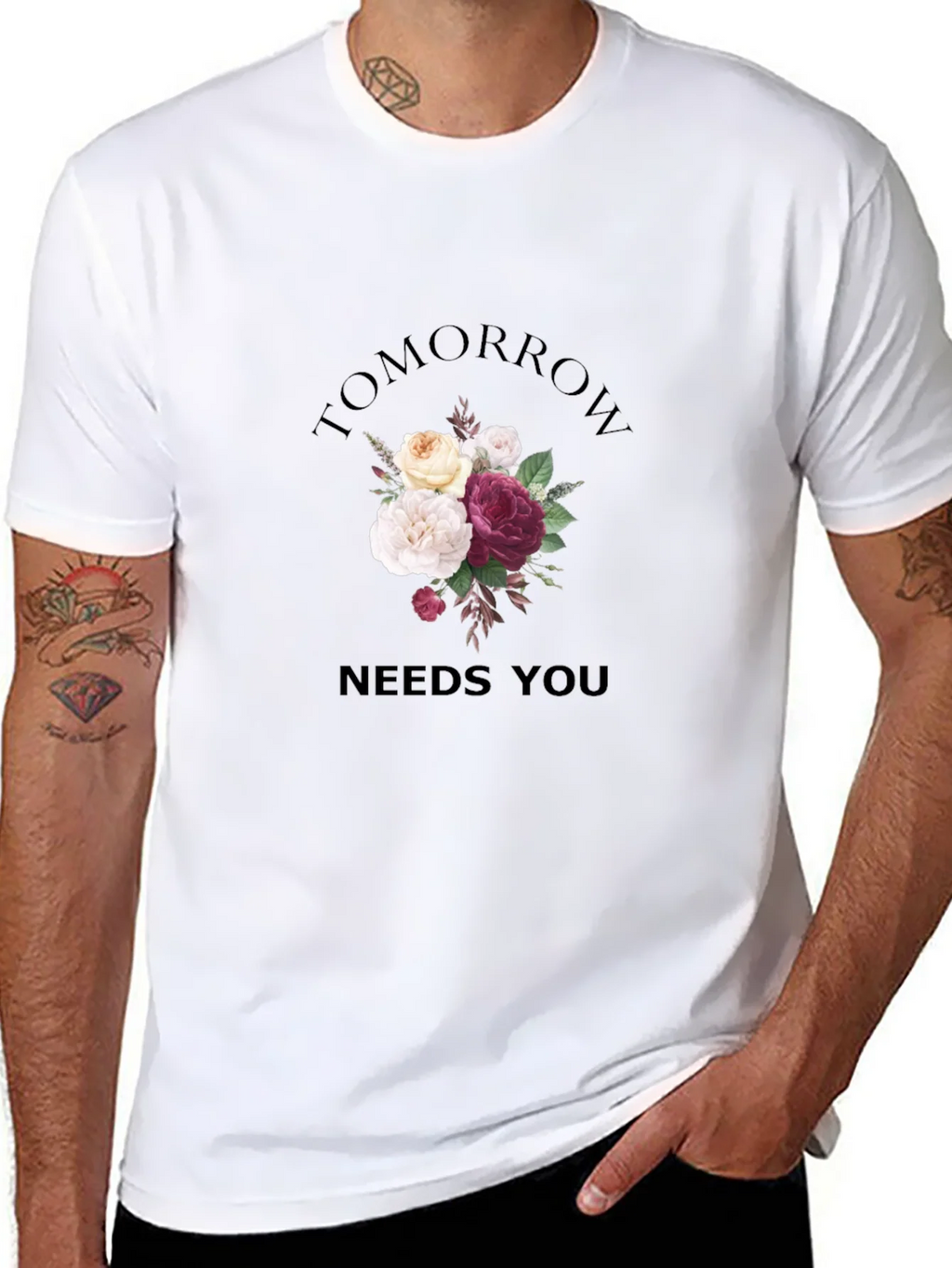 Floral Tomorrow Needs You Graphic Tee product image 7