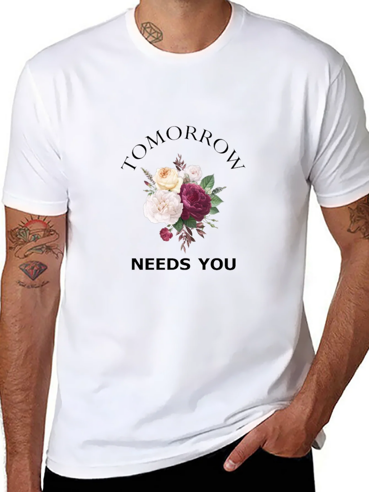 Floral Tomorrow Needs You Graphic Tee product image 7