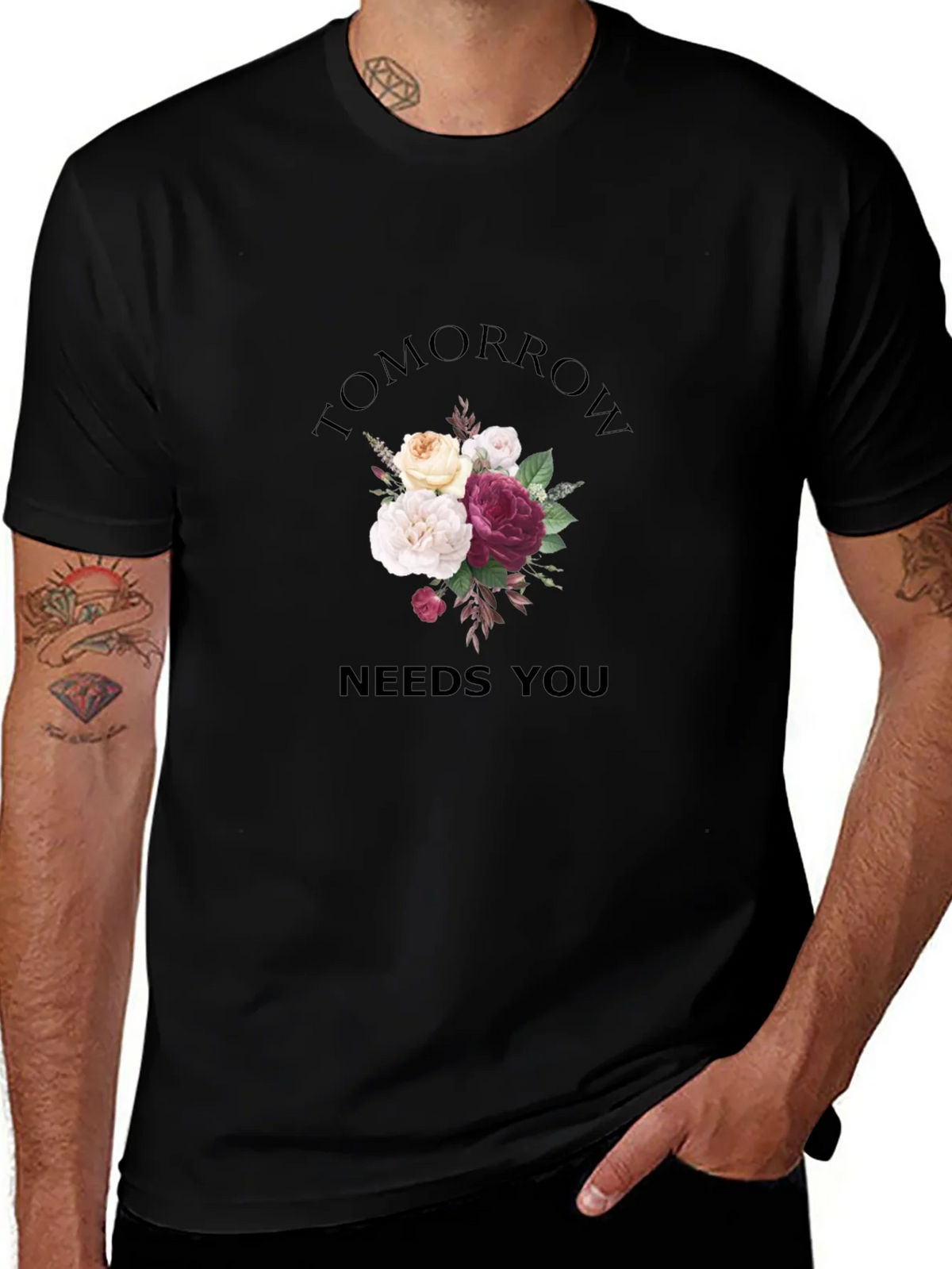 Floral Tomorrow Needs You Graphic Tee product image 1