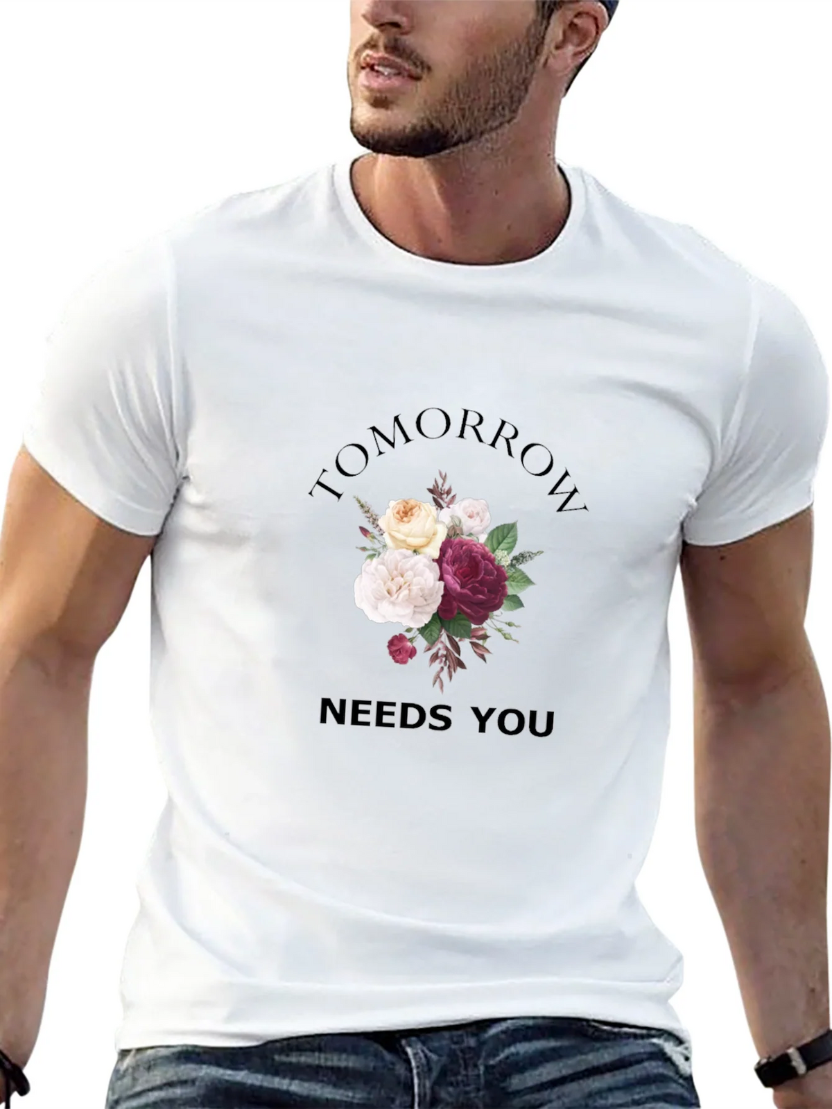 Floral Tomorrow Needs You Graphic Tee product image 12
