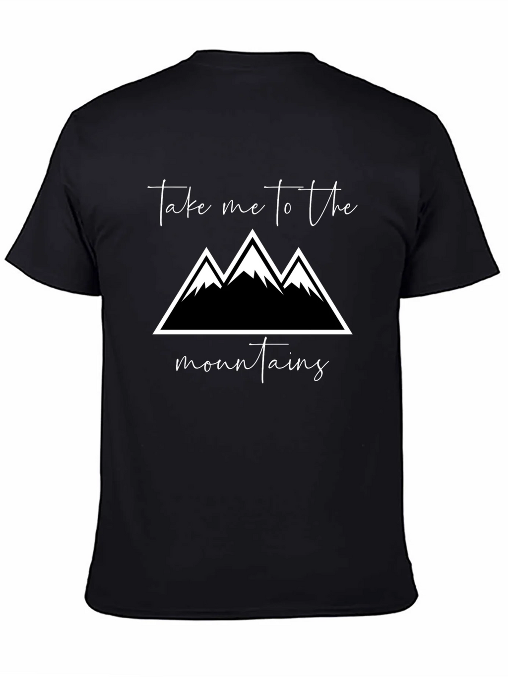 Mountains Graphic Tee - Black Cotton T-Shirt product image 4