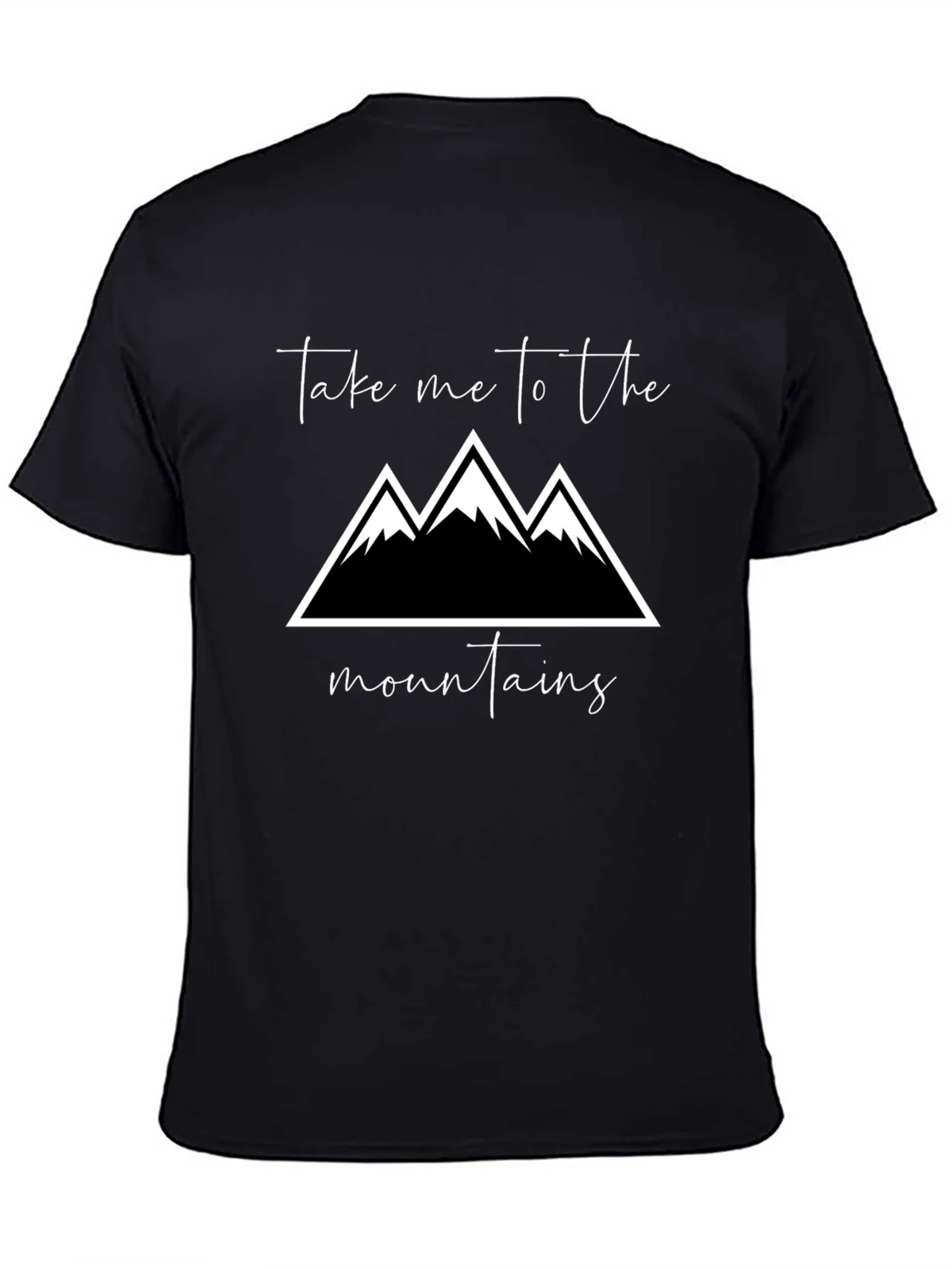 Mountains Graphic Tee - Black Cotton T-Shirt product image 4