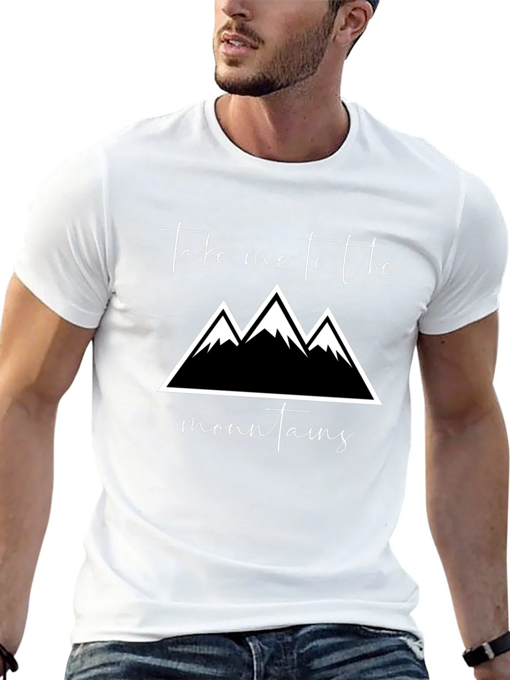 Mountains Graphic Tee - Black Cotton T-Shirt product image 12