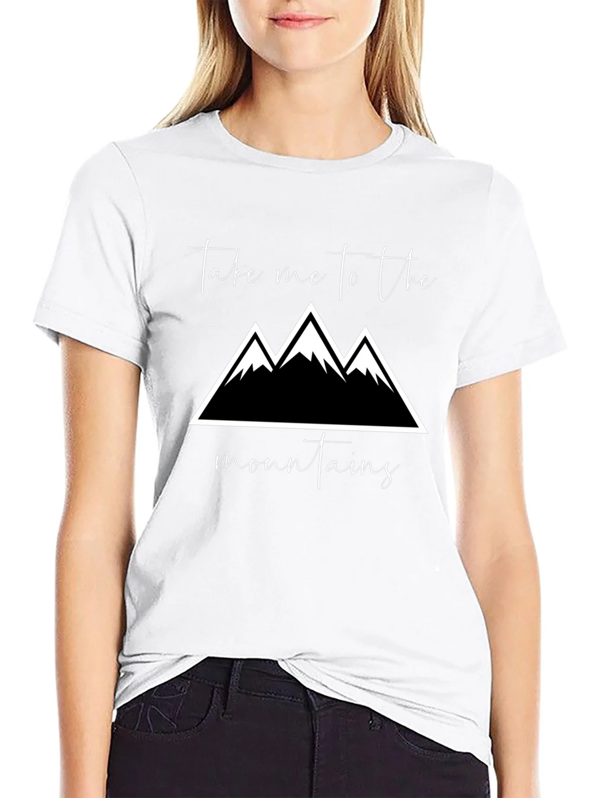 Mountains Graphic Tee - Black Cotton T-Shirt product image 8