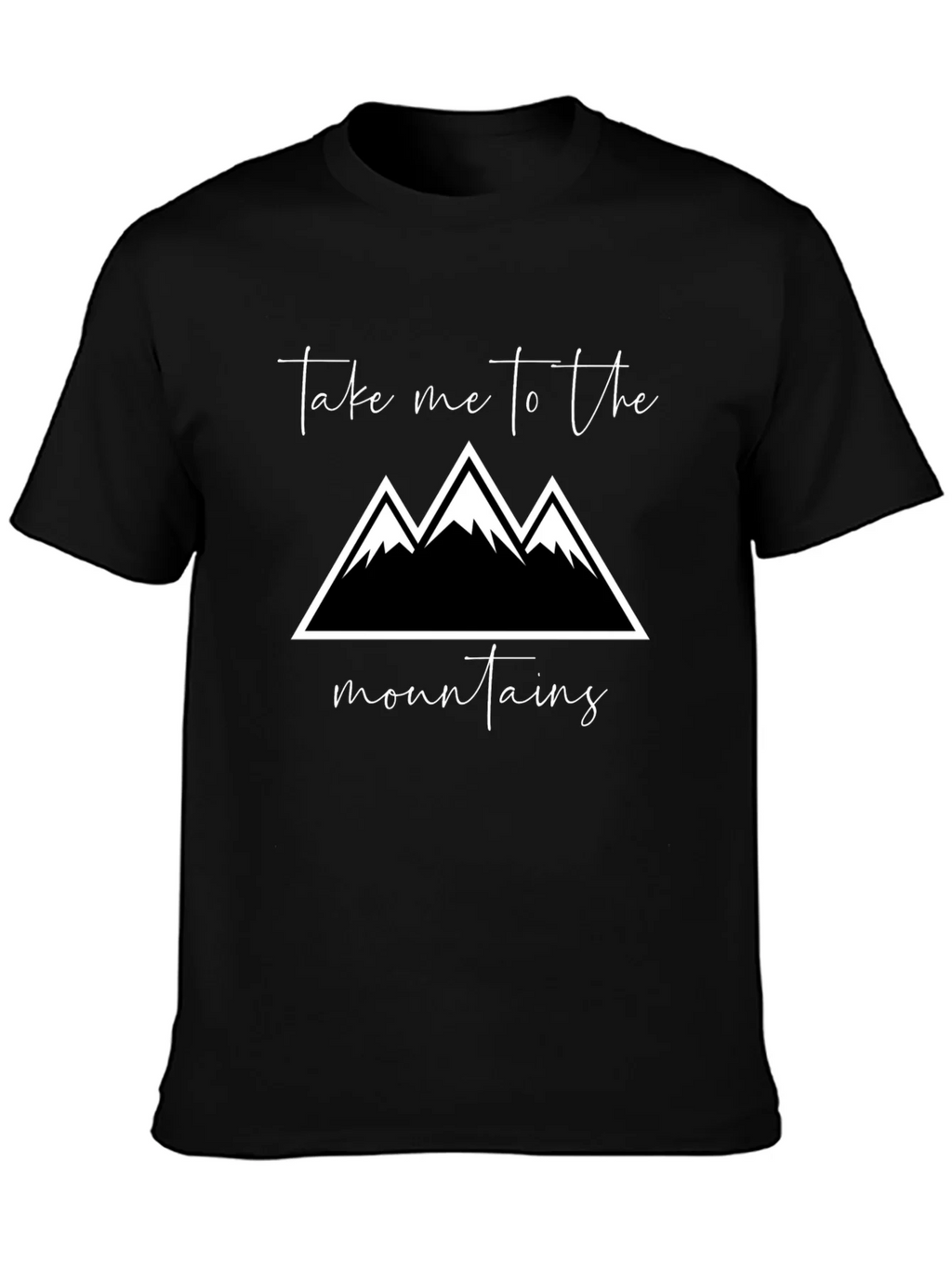Mountains Graphic Tee - Black Cotton T-Shirt product image 3