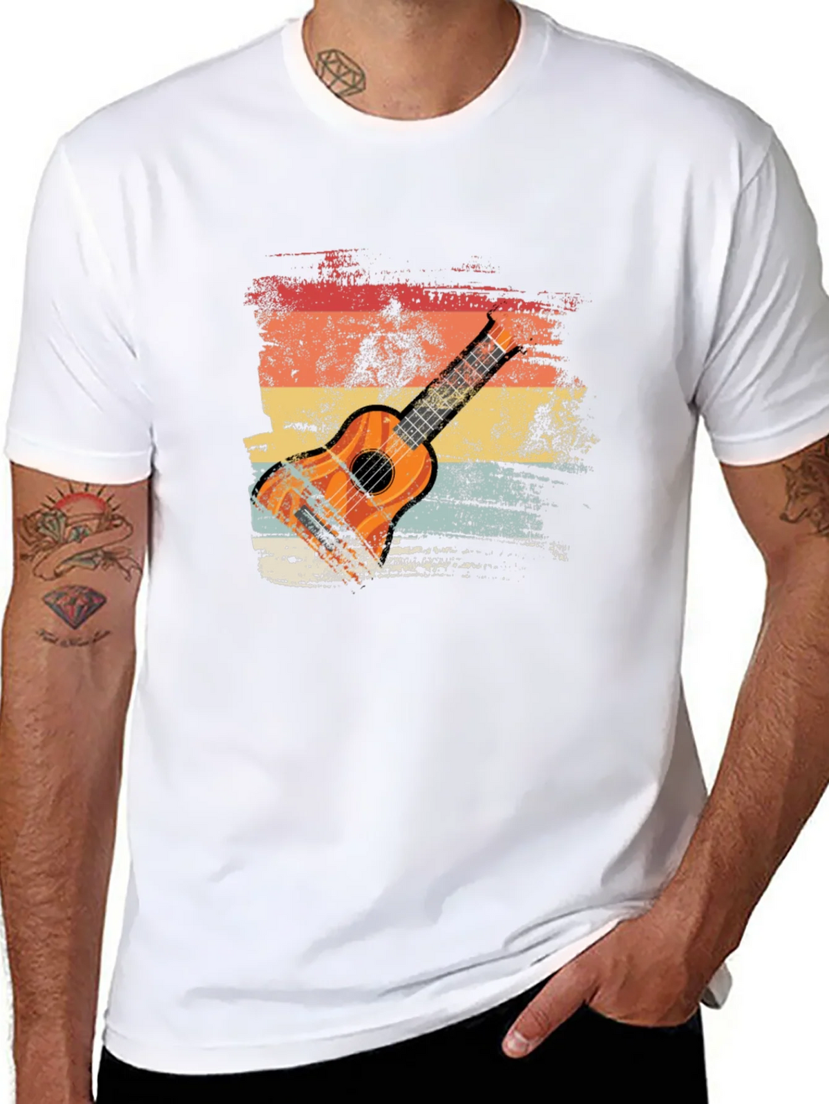 Retro Guitar Graphic T-Shirt product image 7