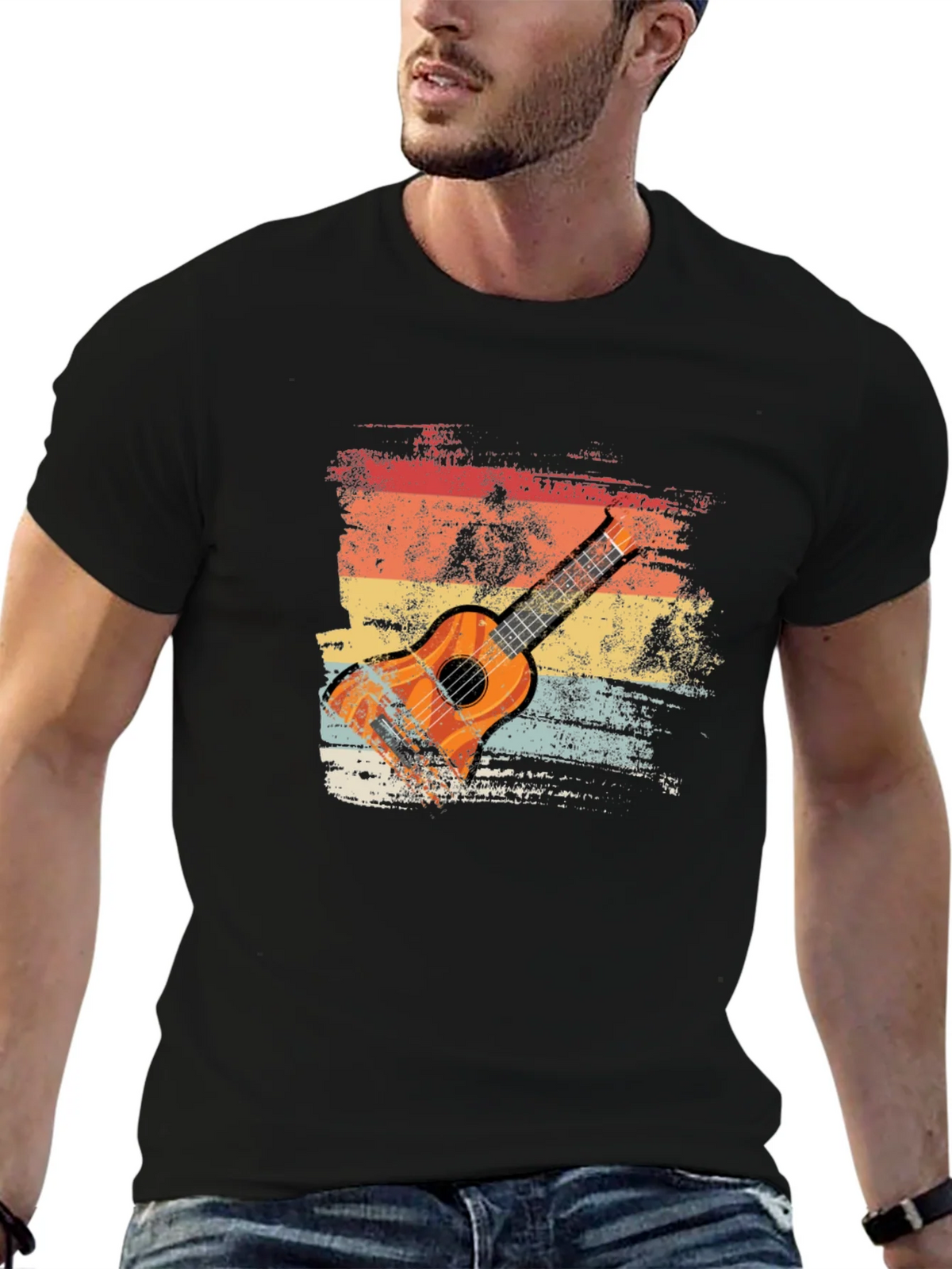 Retro Guitar Graphic T-Shirt product image 6
