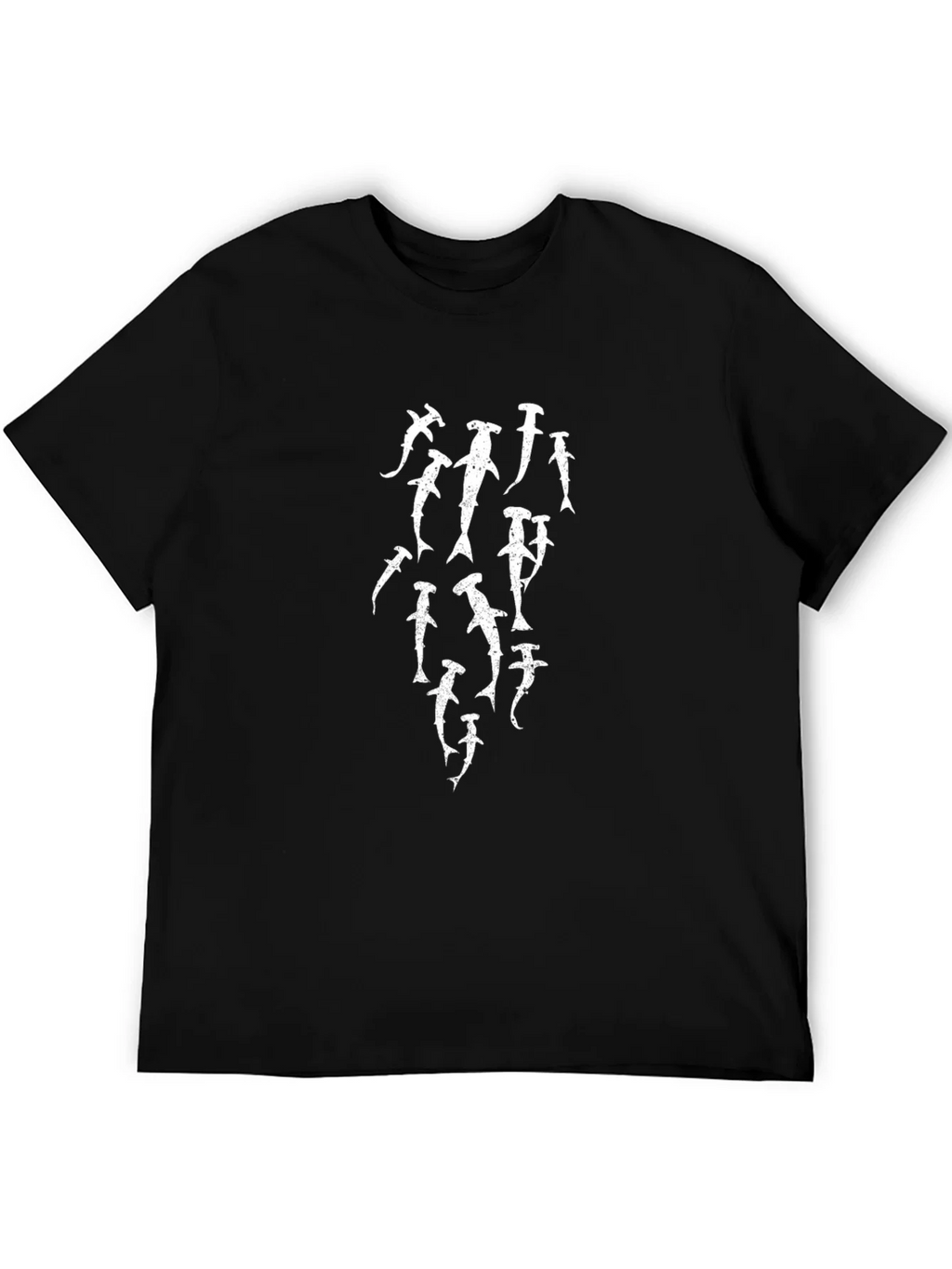 Hammerhead Shark Graphic Print Black T-Shirt product image 5