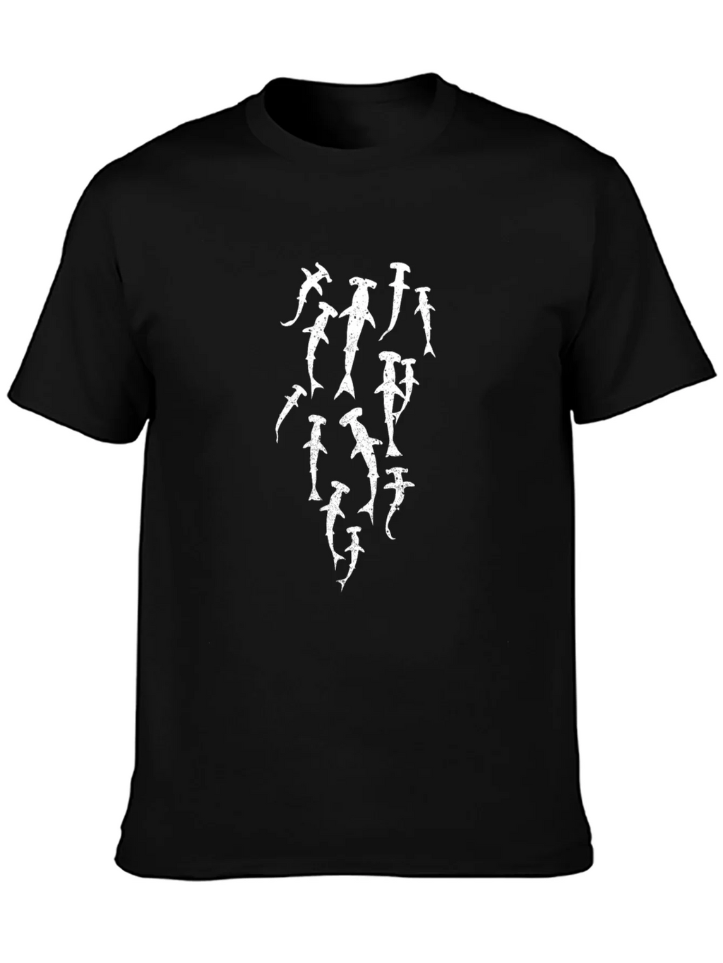 Hammerhead Shark Graphic Print Black T-Shirt product image 3