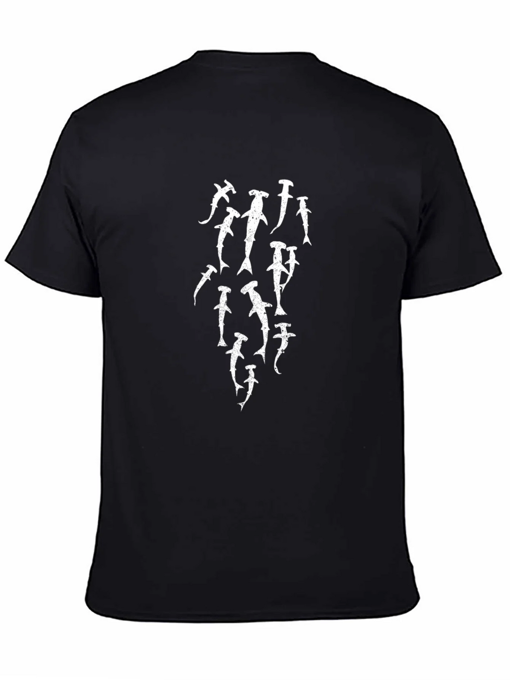 Hammerhead Shark Graphic Print Black T-Shirt product image 4